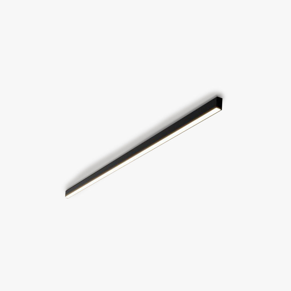Lira Minimalist Black Linear Flush Mount Ceiling Light