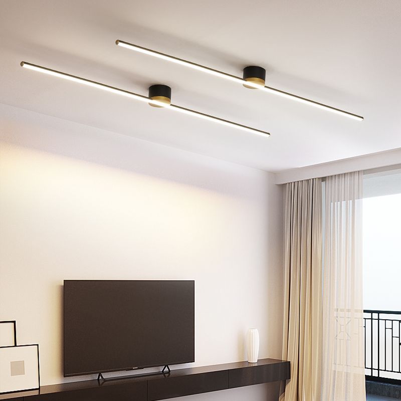 Ferro Minimalist Linear LED Flush Ceiling Light