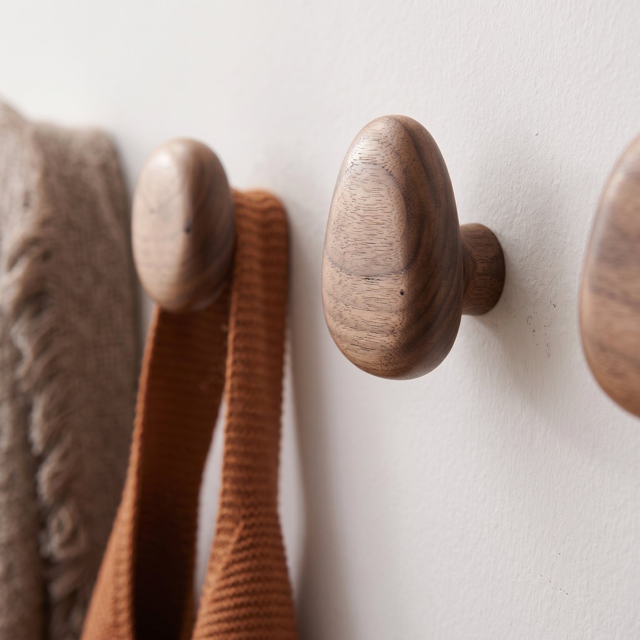 Brior Oak Pebble Wall Hooks