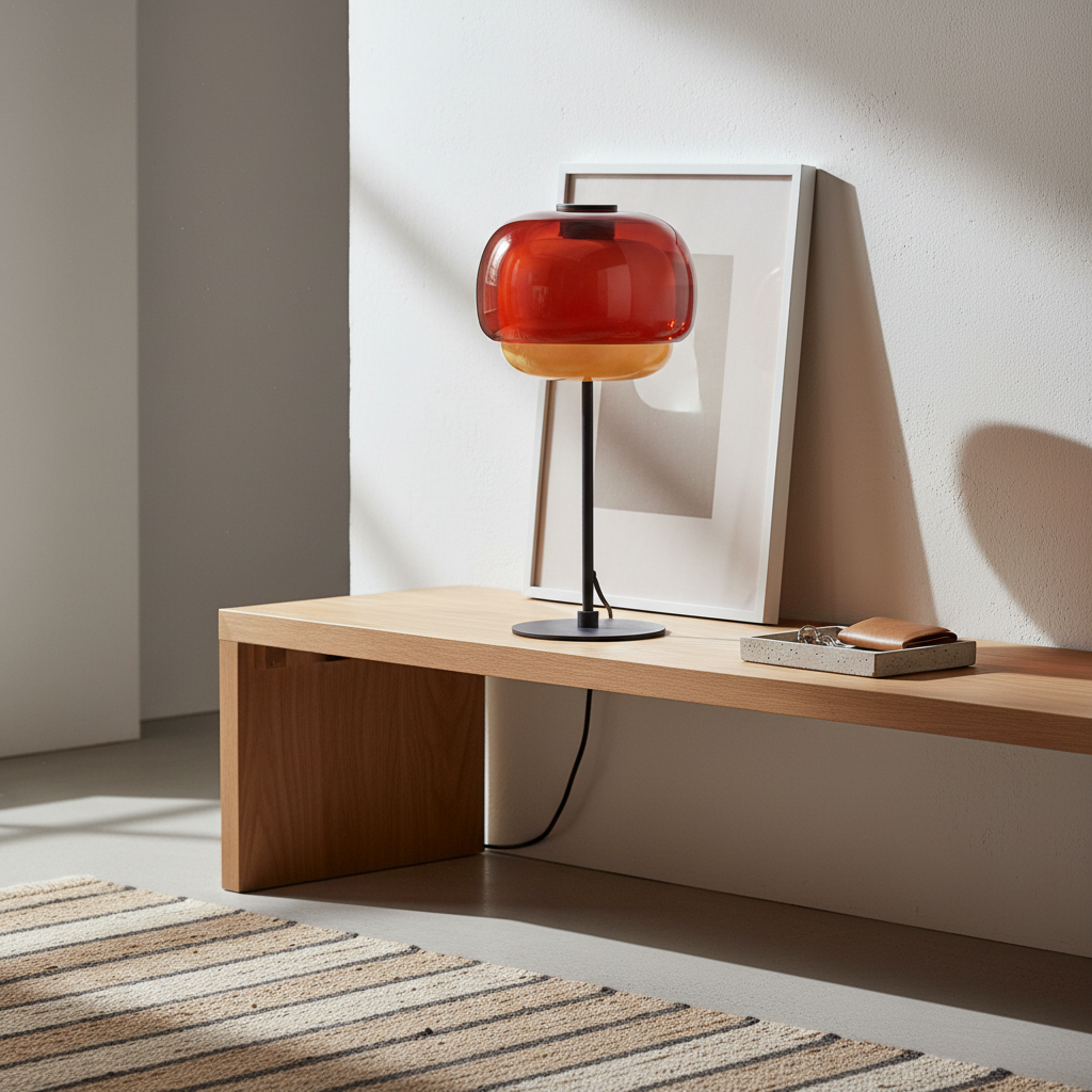 Arco Double Dome Glass Table Lamp