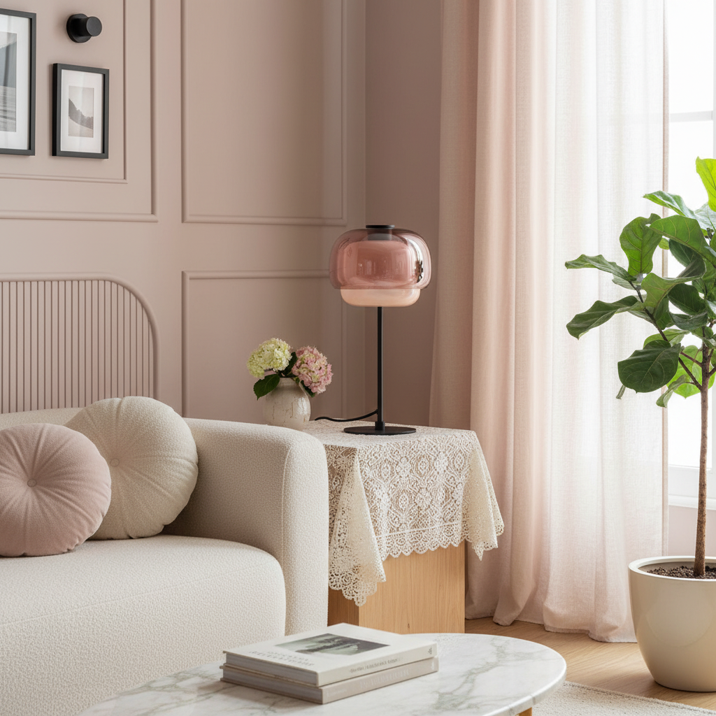 Arco Double Dome Glass Table Lamp