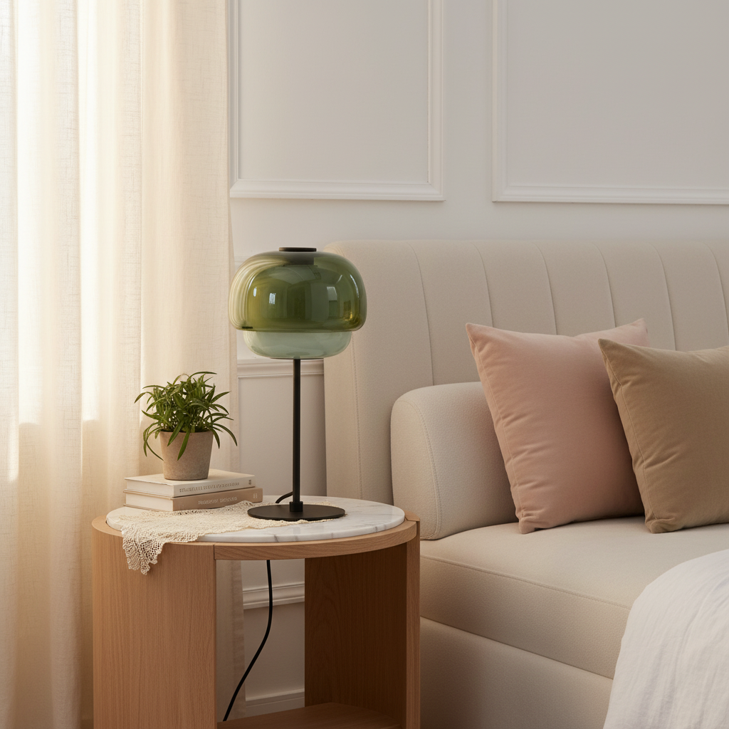 Arco Double Dome Glass Table Lamp
