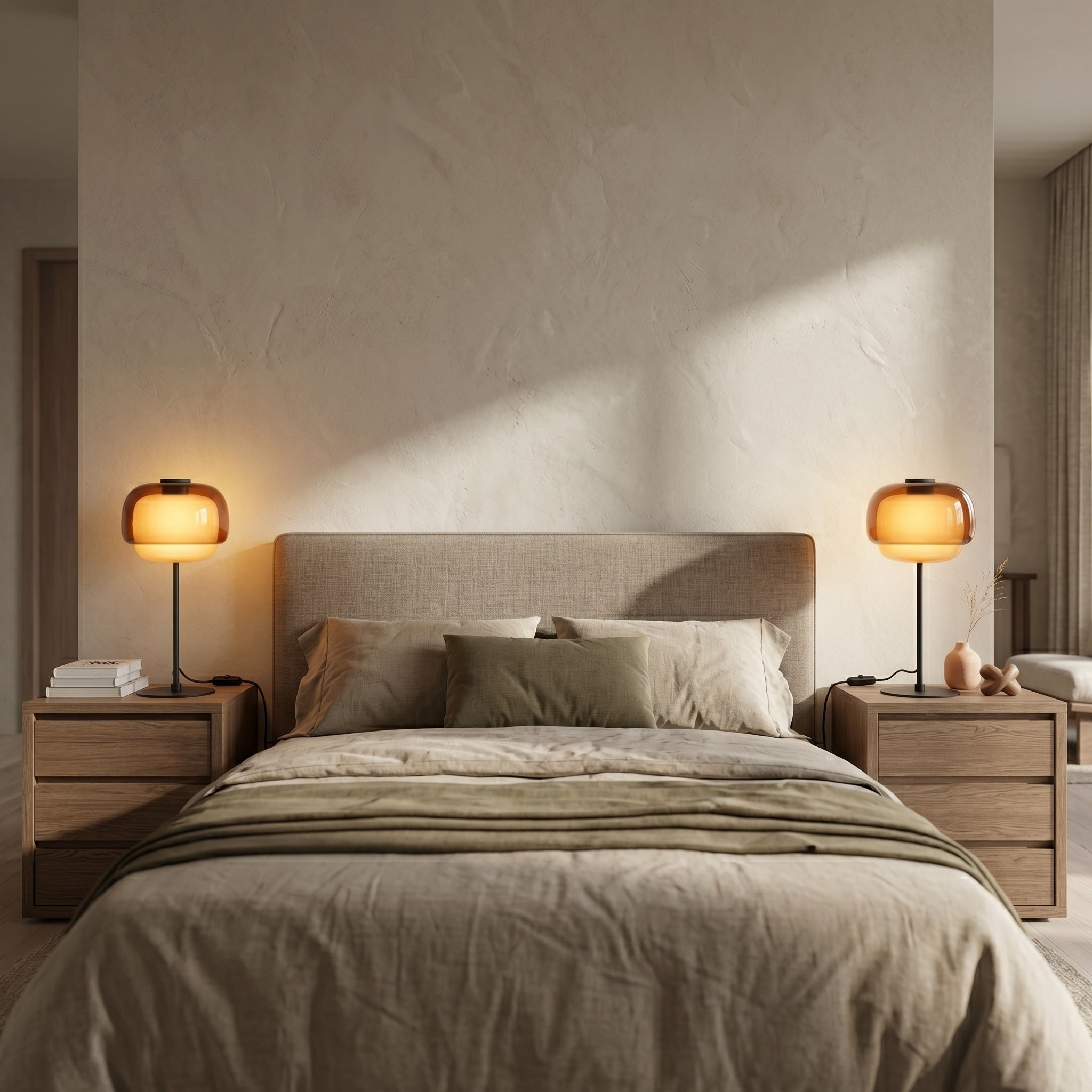 Arco Double Dome Glass Table Lamp