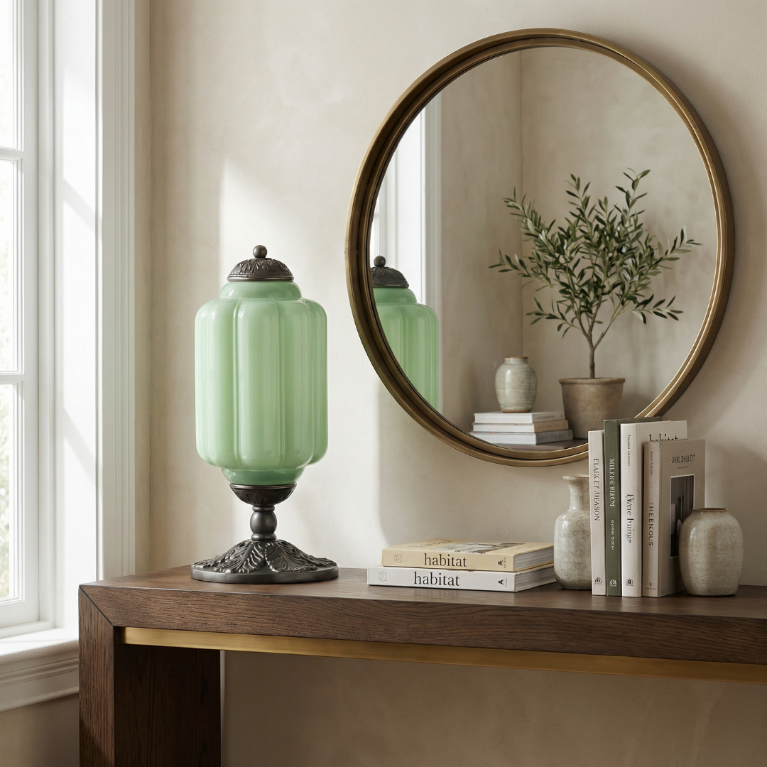 Camelie Vintage Glass Table Lamp