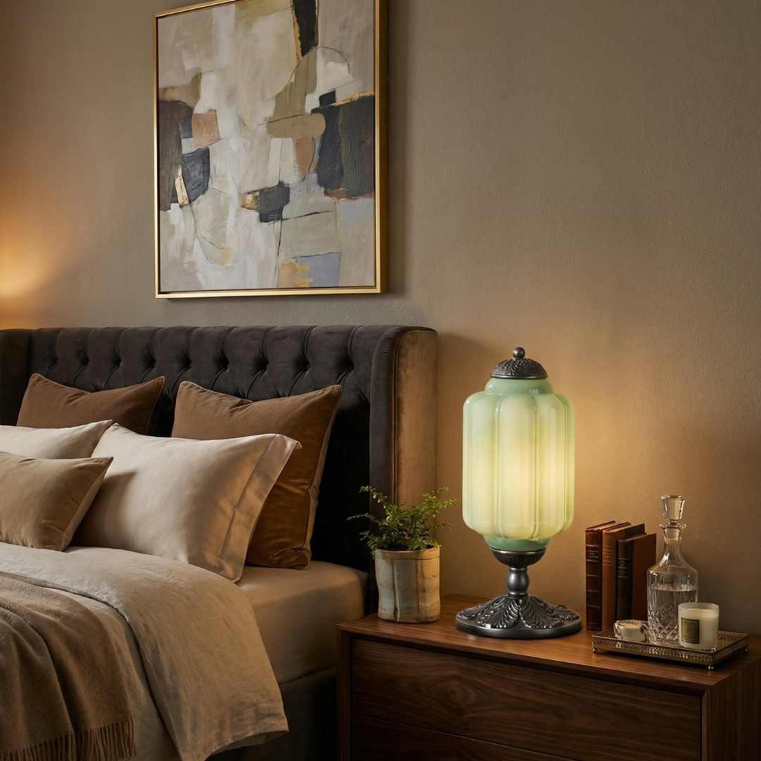 Camelie Vintage Glass Table Lamp