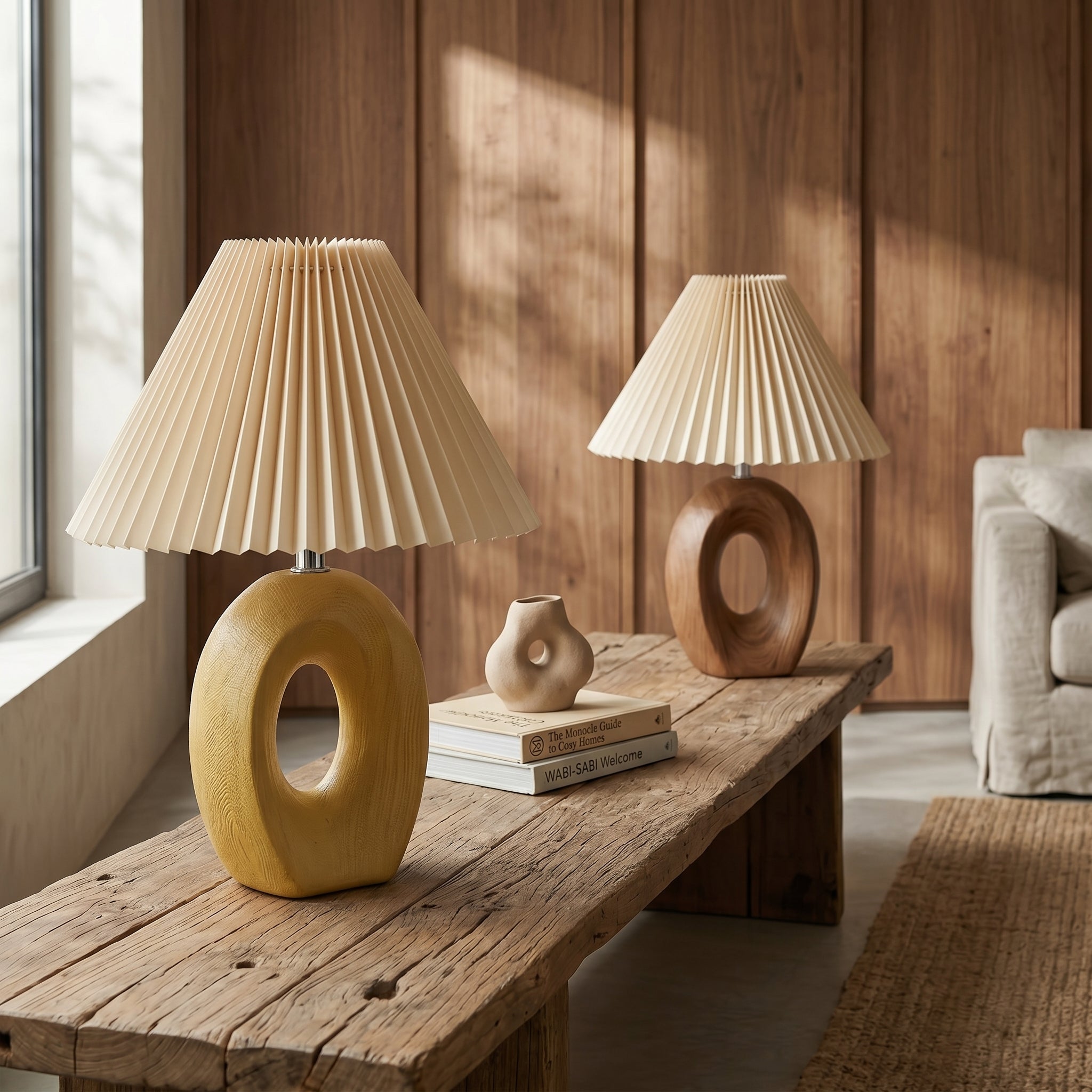 Selvo Sculpted Wood Table Lamp