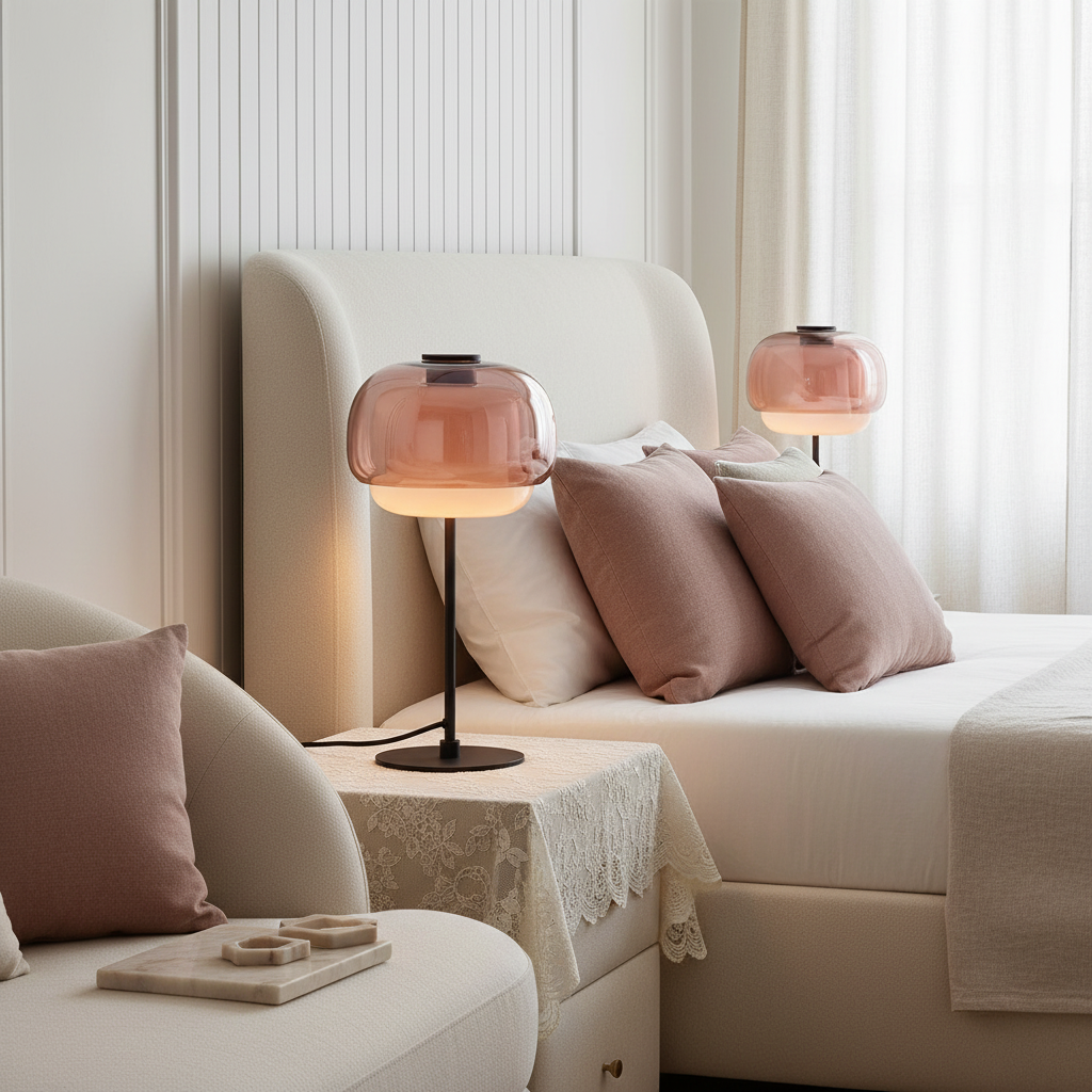 Arco Double Dome Glass Table Lamp