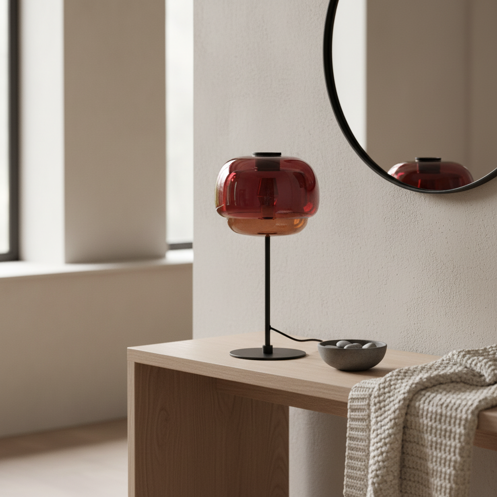 Arco Double Dome Glass Table Lamp