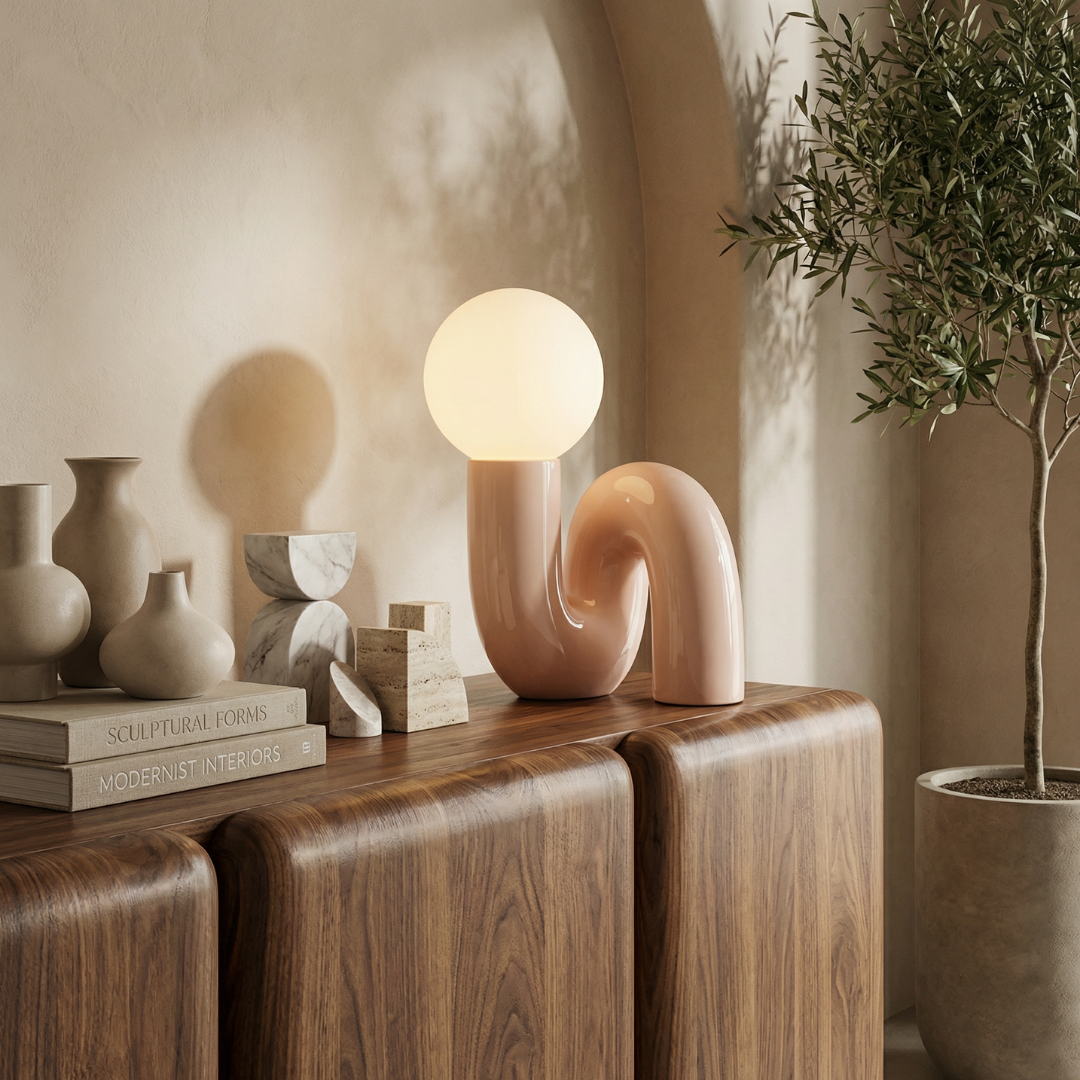 Sorin Spiral Glass Table Lamp