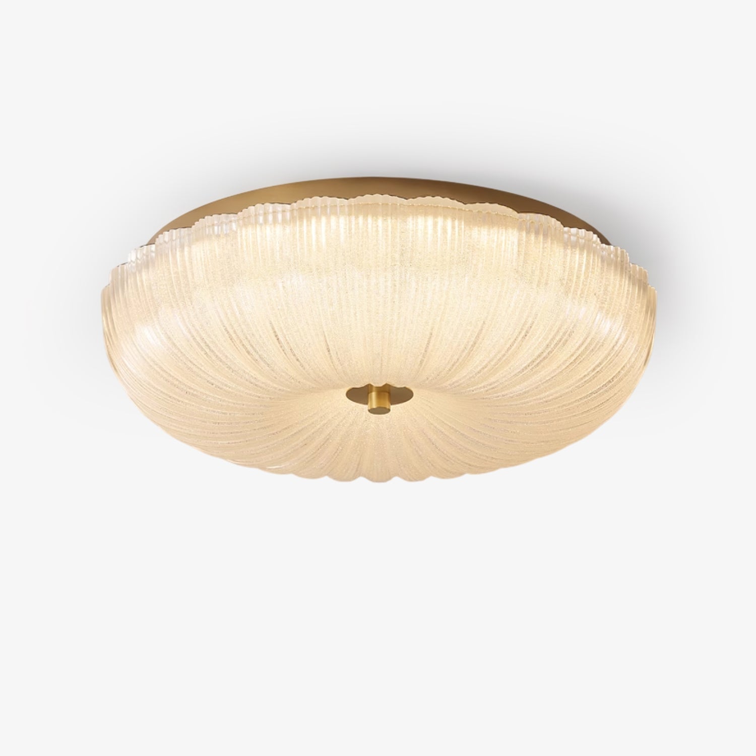 Halo Ripple Glass Modern Round Flush Ceiling Light