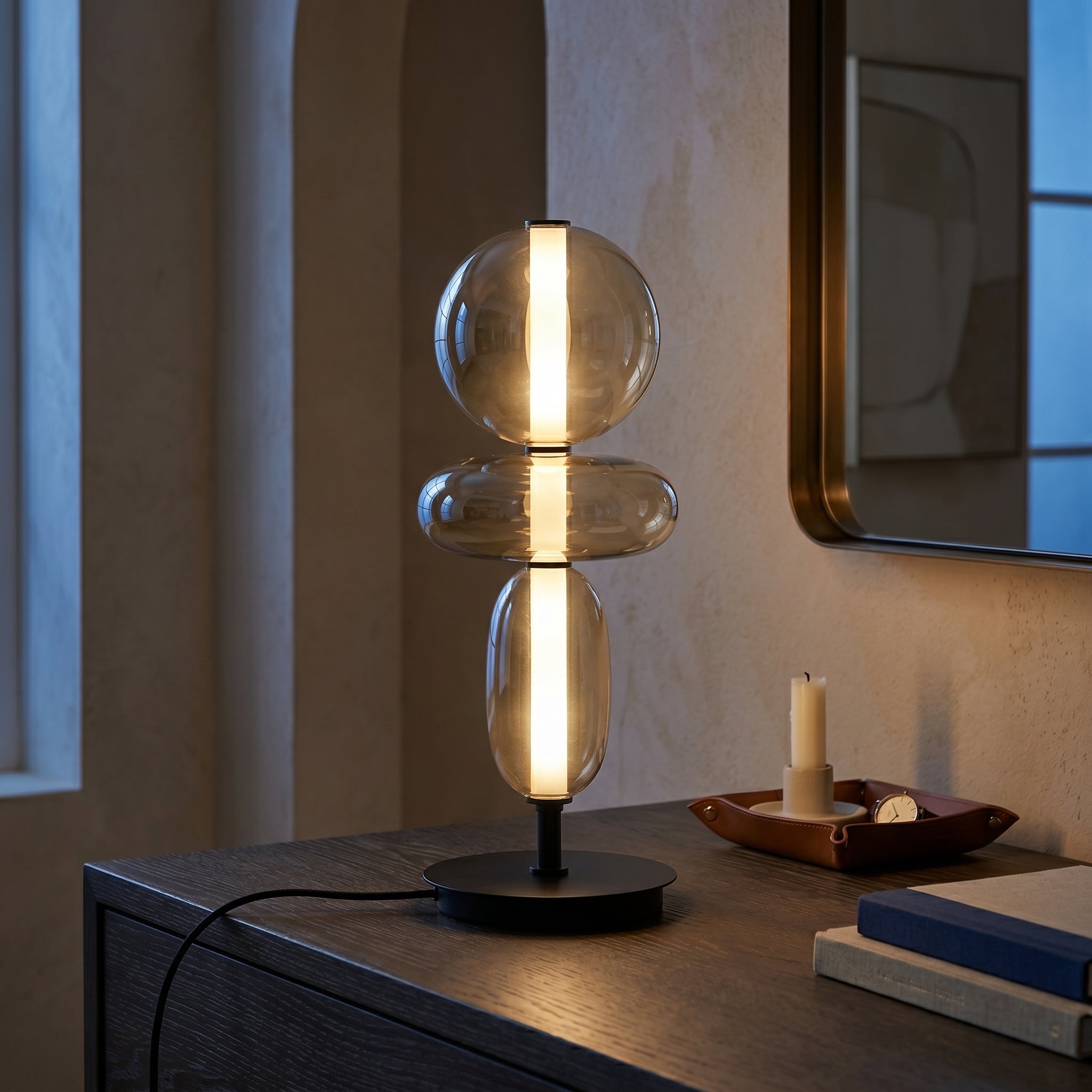 Caligo Artistic Glass Table Lamp