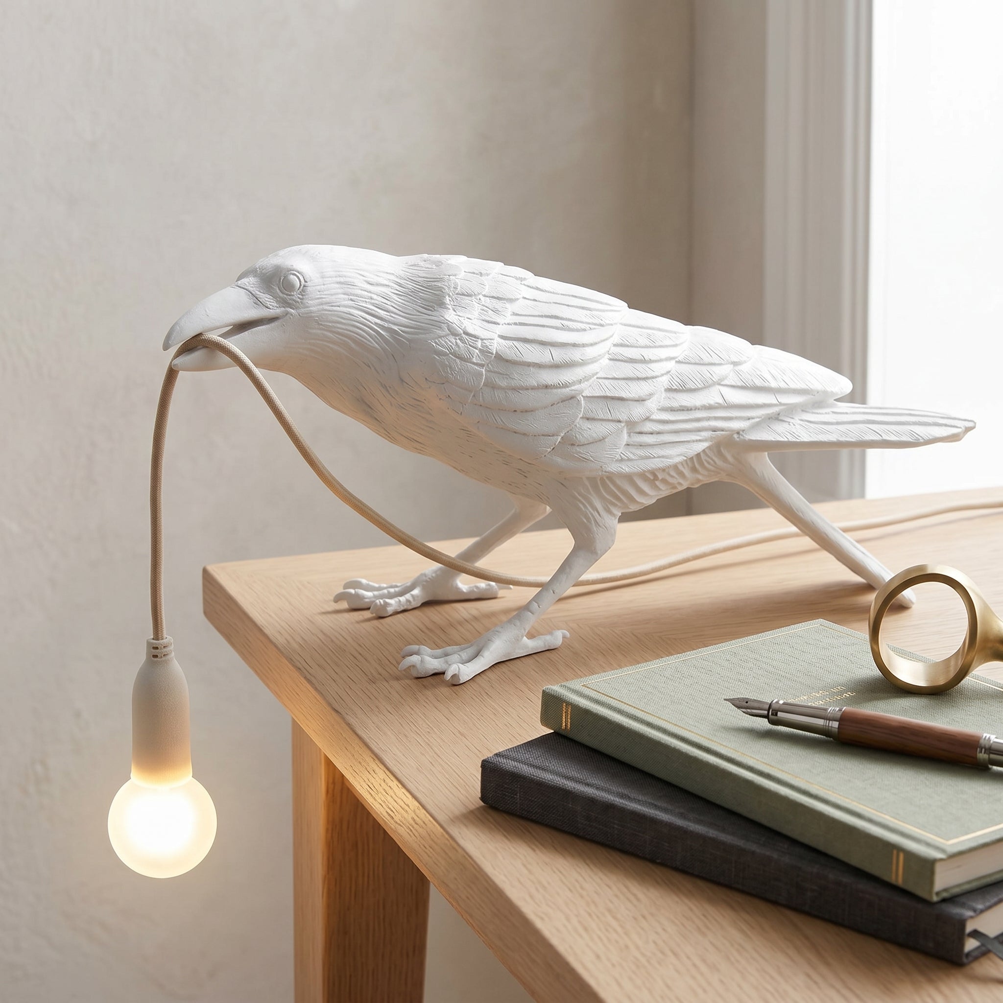 Corven Raven Resin Table Lamp