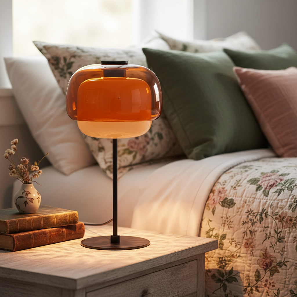 Arco Double Dome Glass Table Lamp