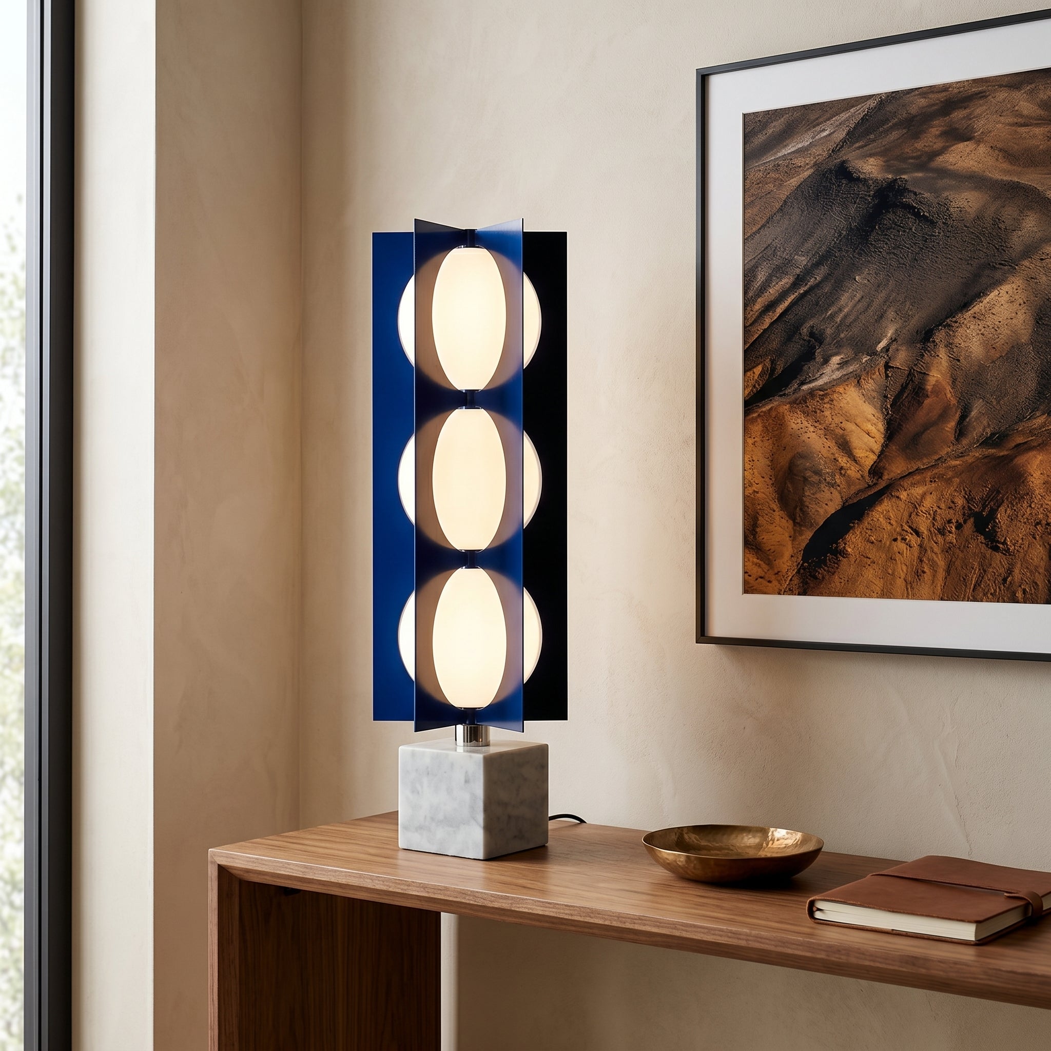 Halen Globe Tower Table Lamp