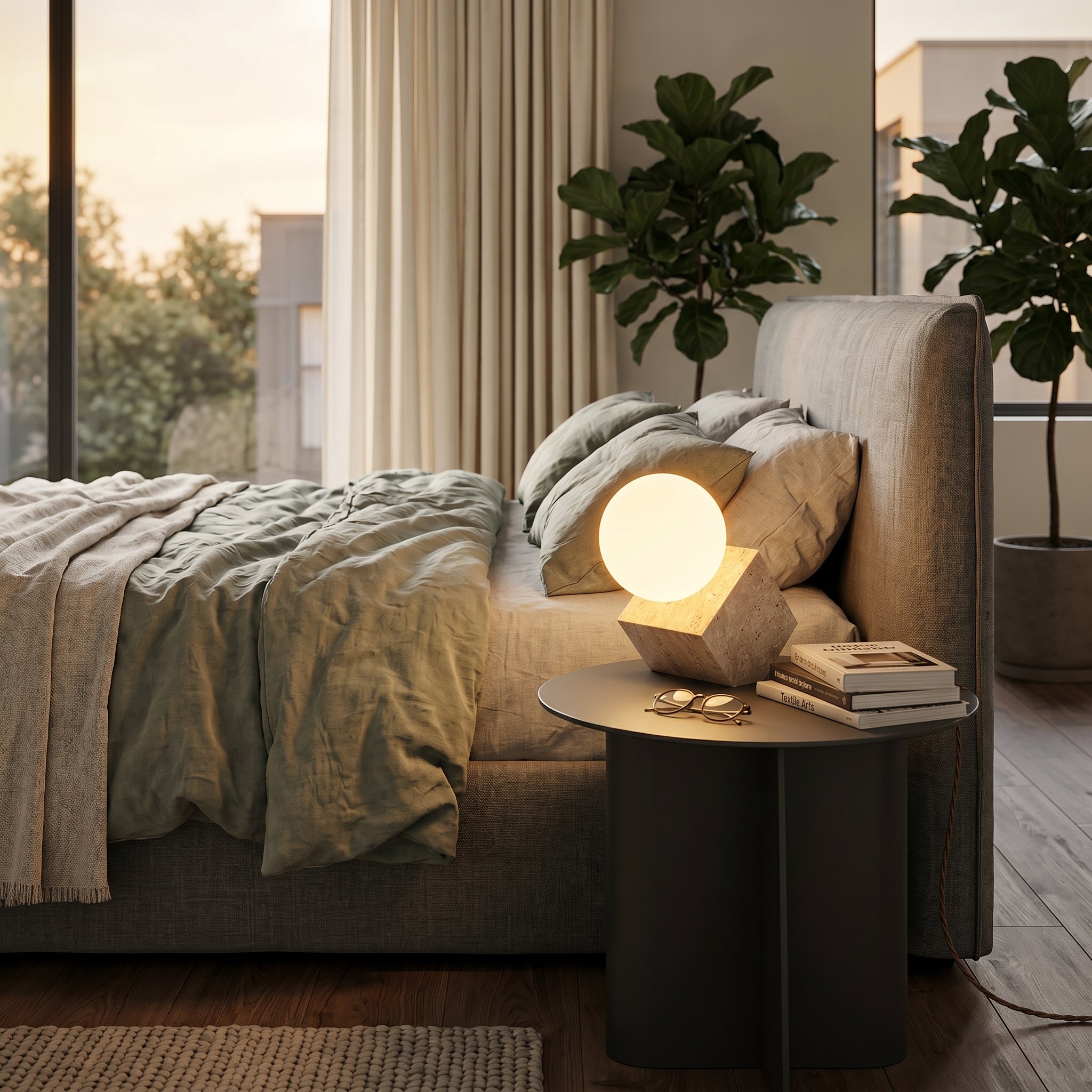 Coro Stone Orb Table Lamp