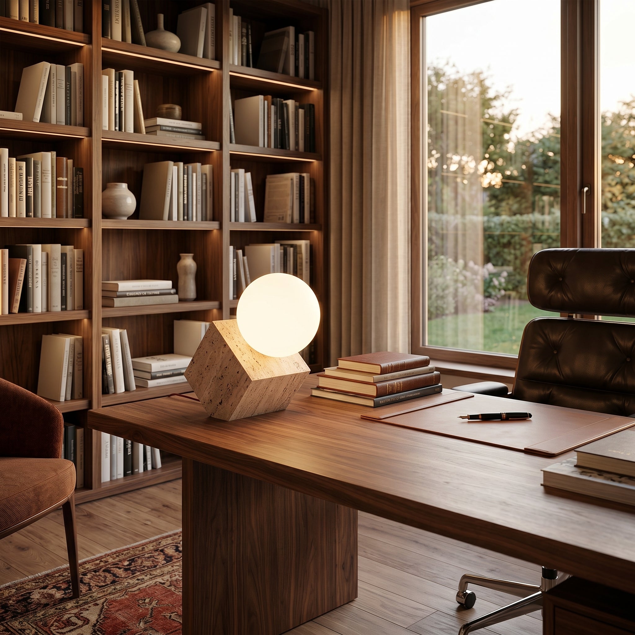 Coro Stone Orb Table Lamp