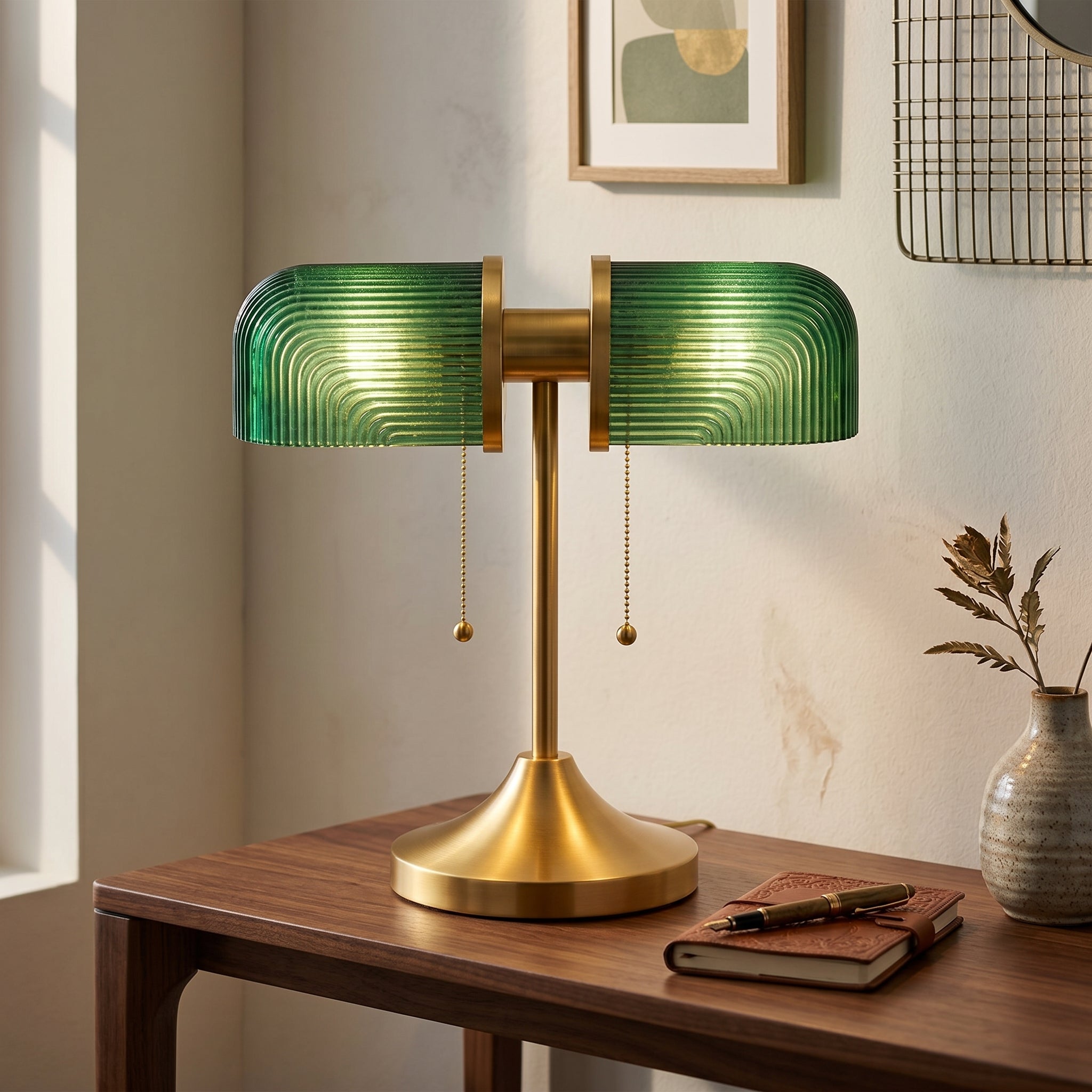 Venith Ribbed Glass Table Lamp