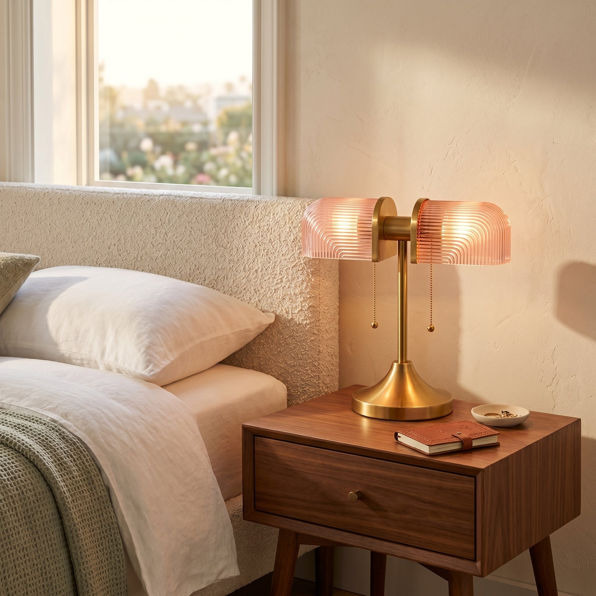 Venith Ribbed Glass Table Lamp