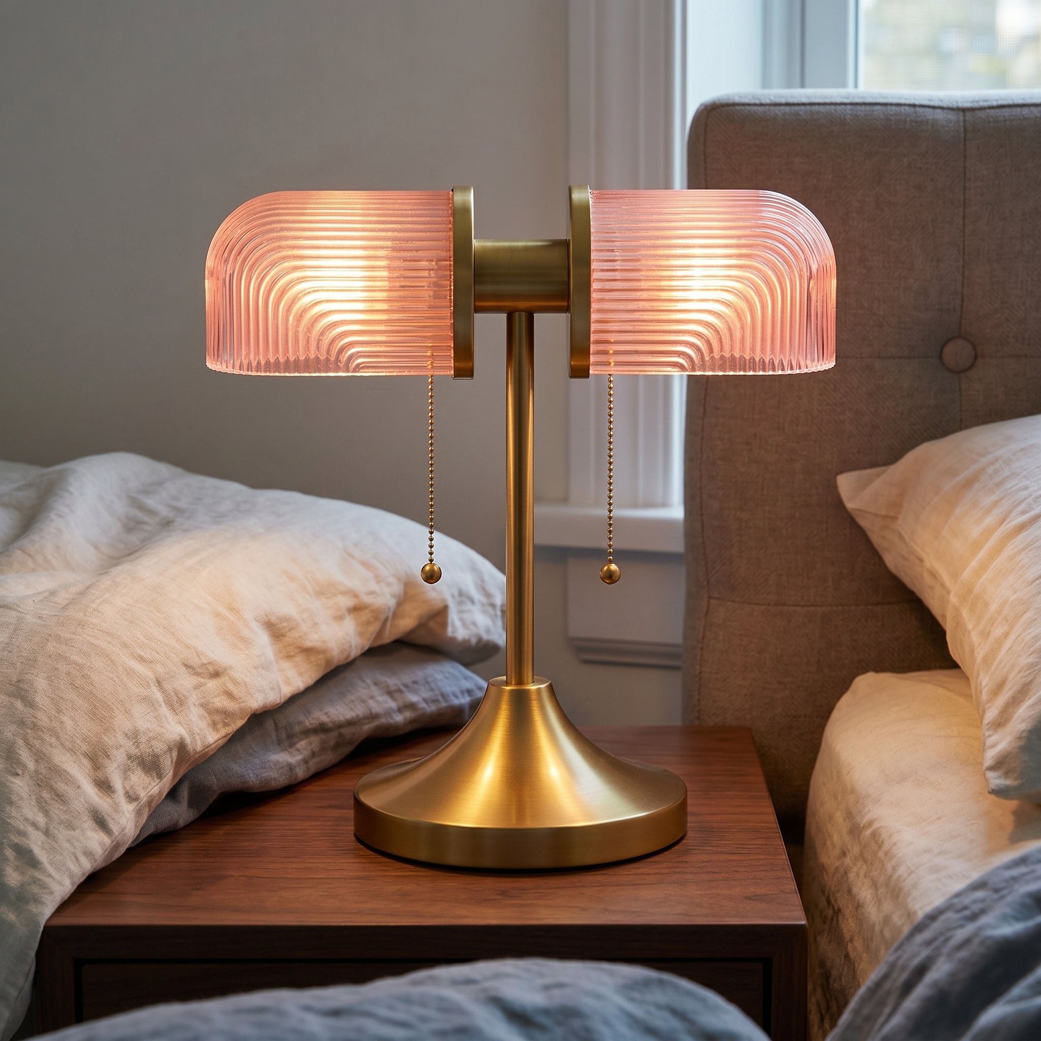 Venith Ribbed Glass Table Lamp