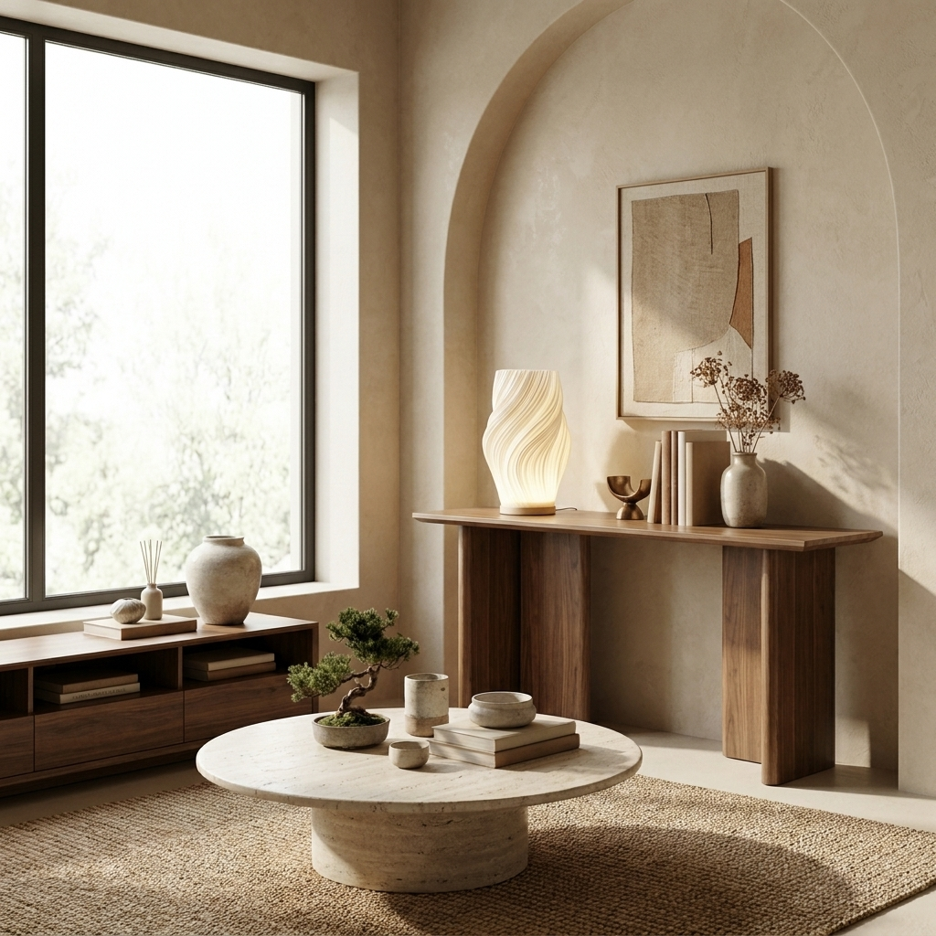 Elara Sculpted Wave Table Lamp
