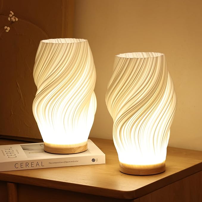 Elara Sculpted Wave Table Lamp