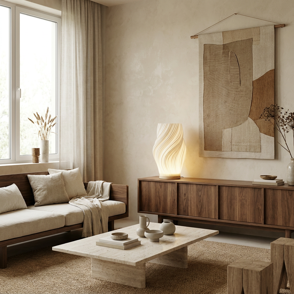 Elara Sculpted Wave Table Lamp