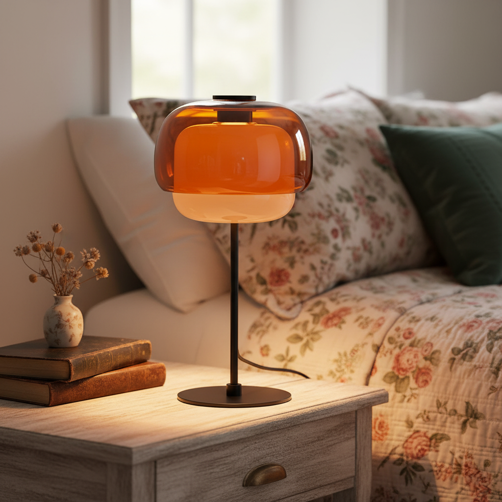 Arco Double Dome Glass Table Lamp