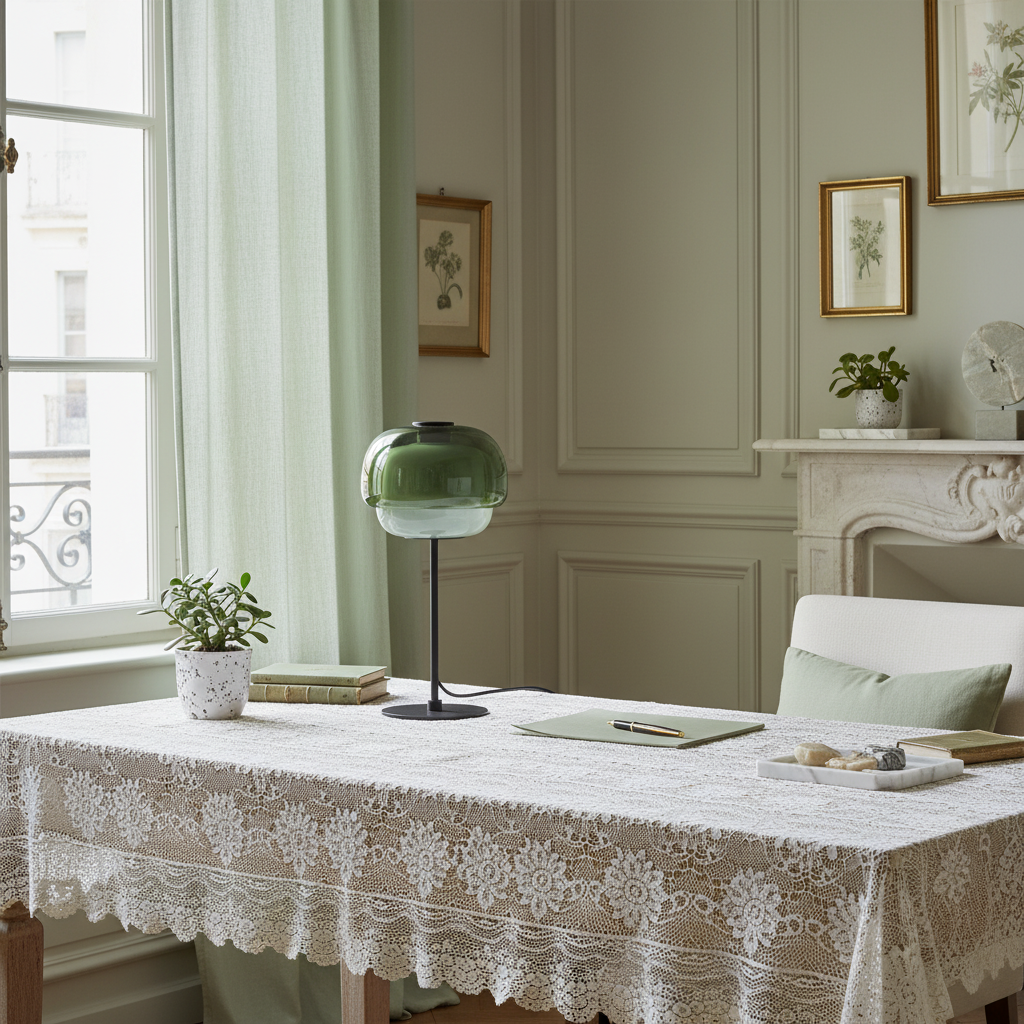 Arco Double Dome Glass Table Lamp
