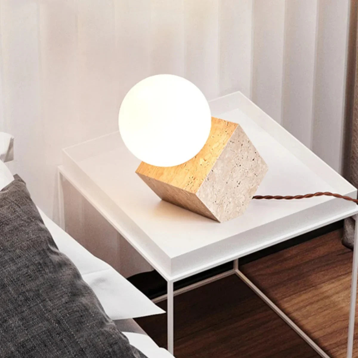 Coro Stone Orb Table Lamp