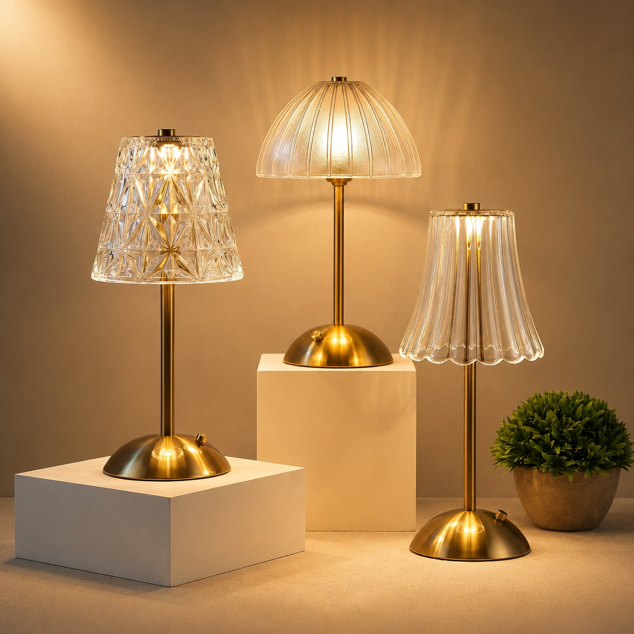 Aurel Crystal Rechargeable Table Lamp