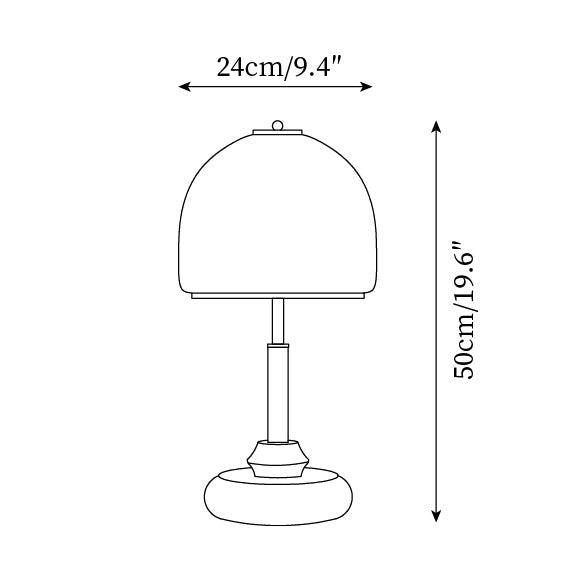 Amelo Amber Dome Table Lamp