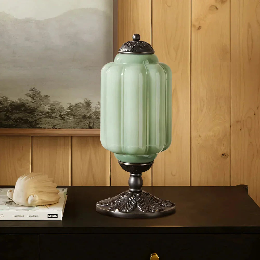 Camelie Vintage Glass Table Lamp