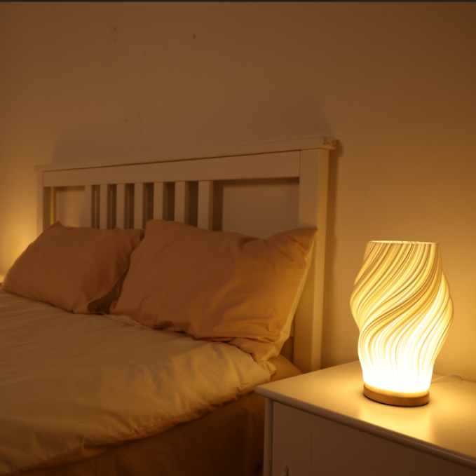 Elara Sculpted Wave Table Lamp
