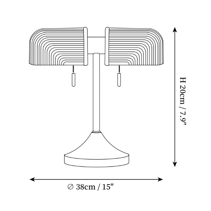 Venith Ribbed Glass Table Lamp