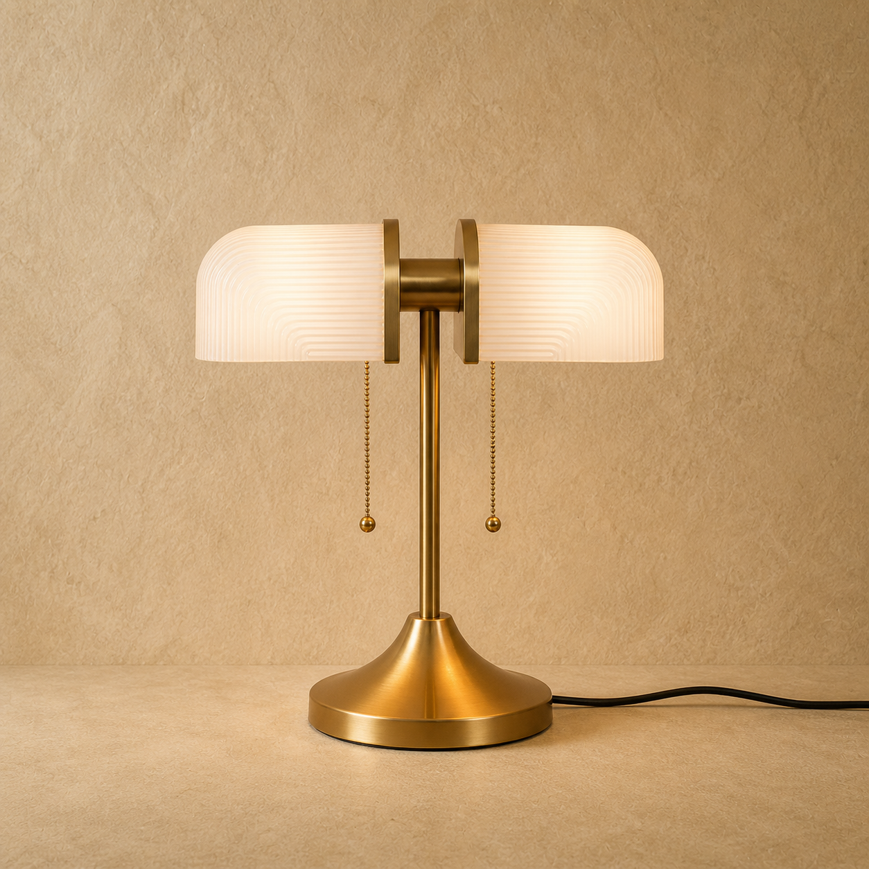 Venith Ribbed Glass Table Lamp