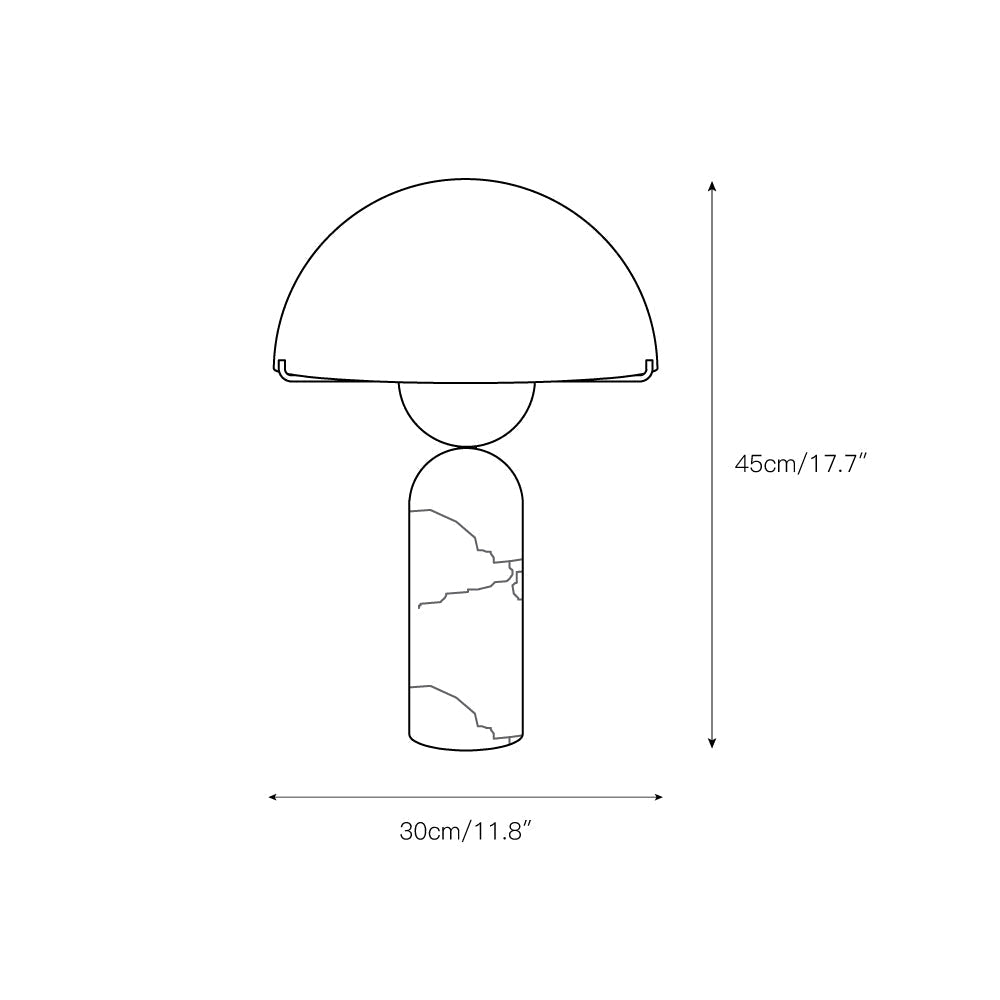 Phen Stone Sphere Table Lamp