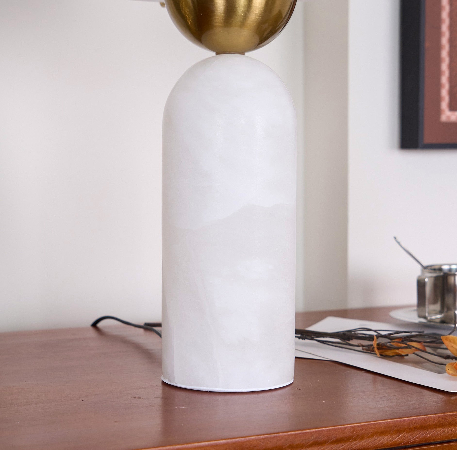 Phen Stone Sphere Table Lamp
