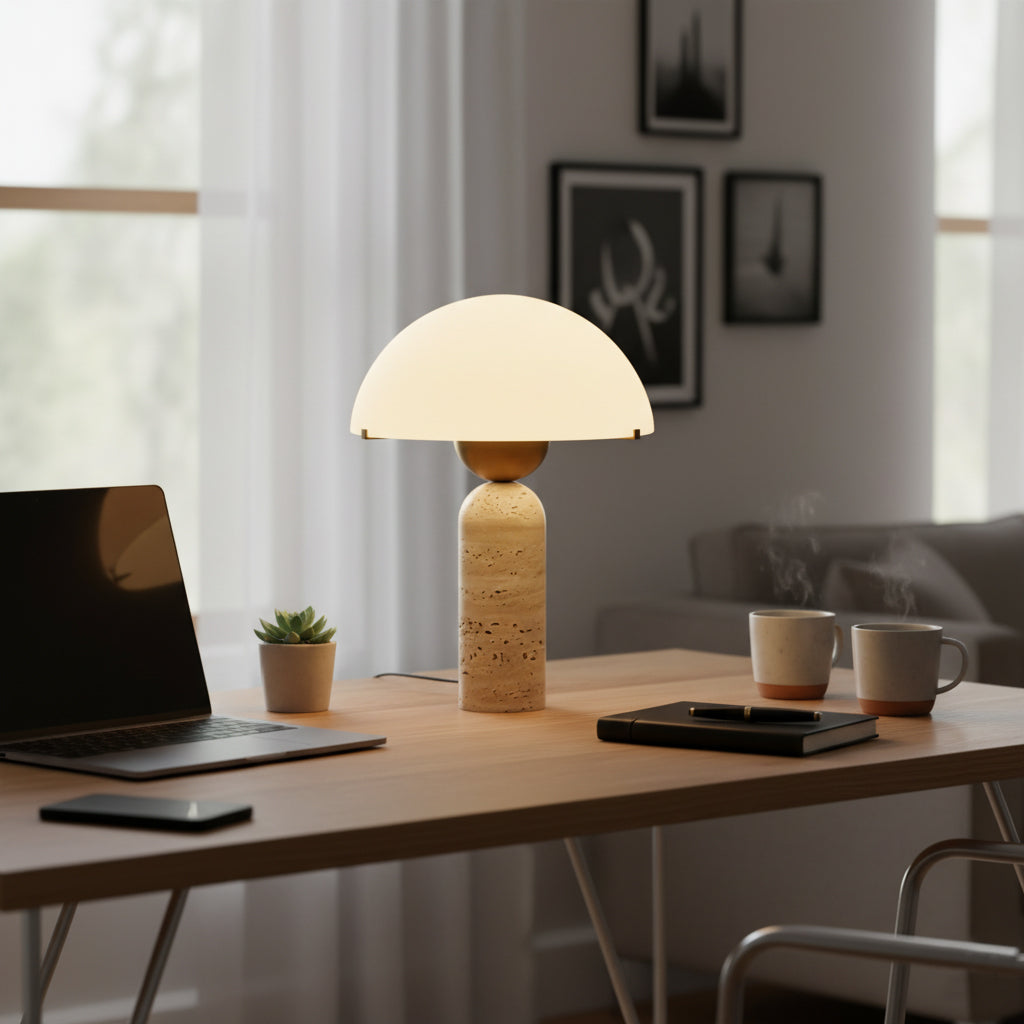 Phen Stone Sphere Table Lamp