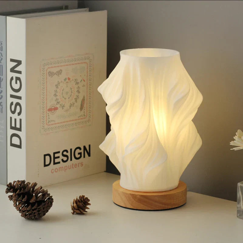 Elara Sculpted Wave Table Lamp