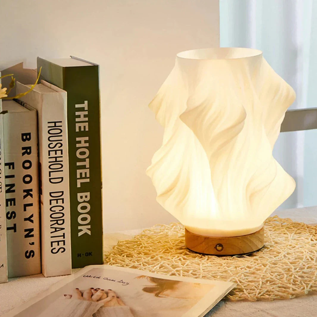 Elara Sculpted Wave Table Lamp