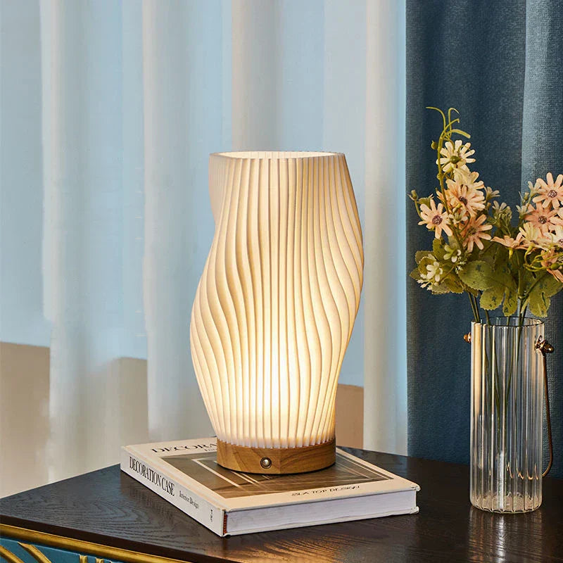 Elara Sculpted Wave Table Lamp