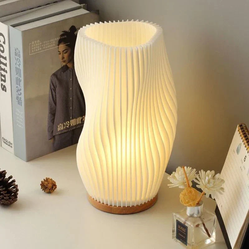 Elara Sculpted Wave Table Lamp