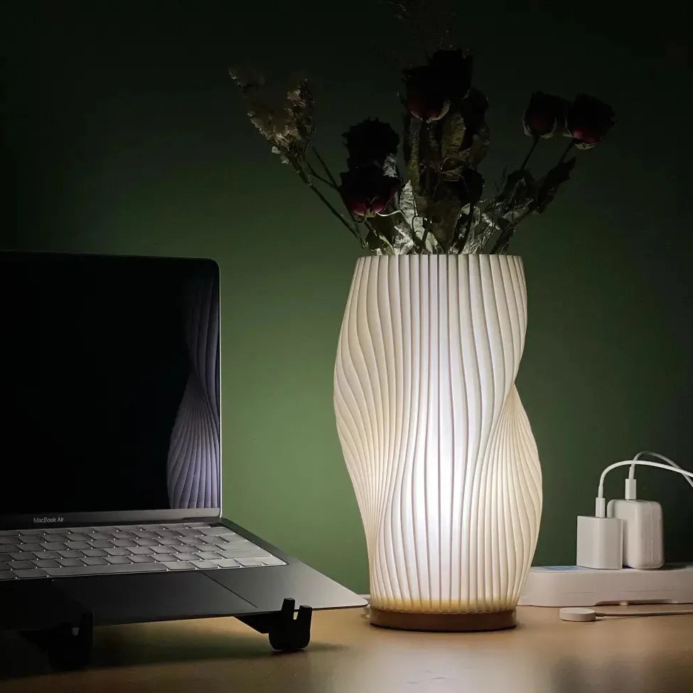 Elara Sculpted Wave Table Lamp
