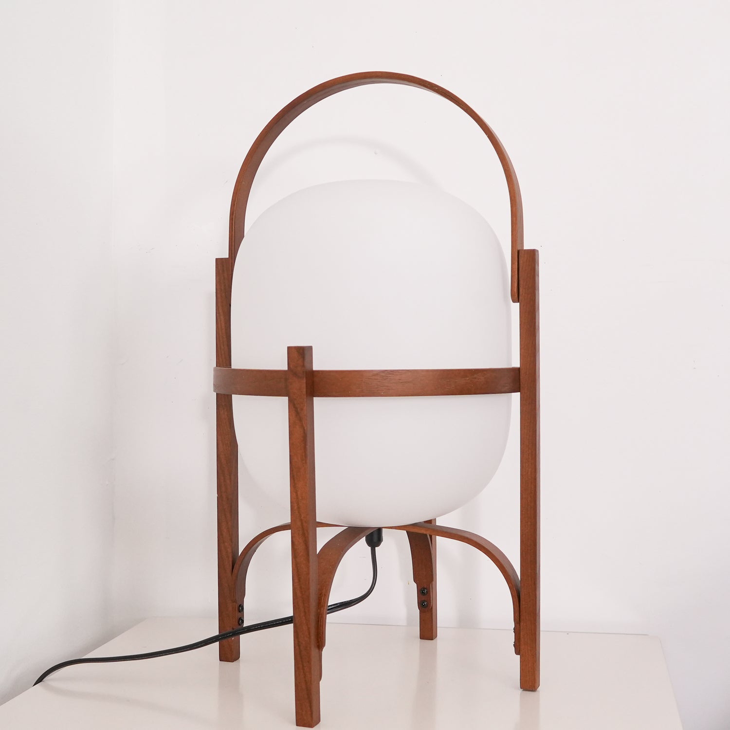 Faron Lantern Wood Table Lamp