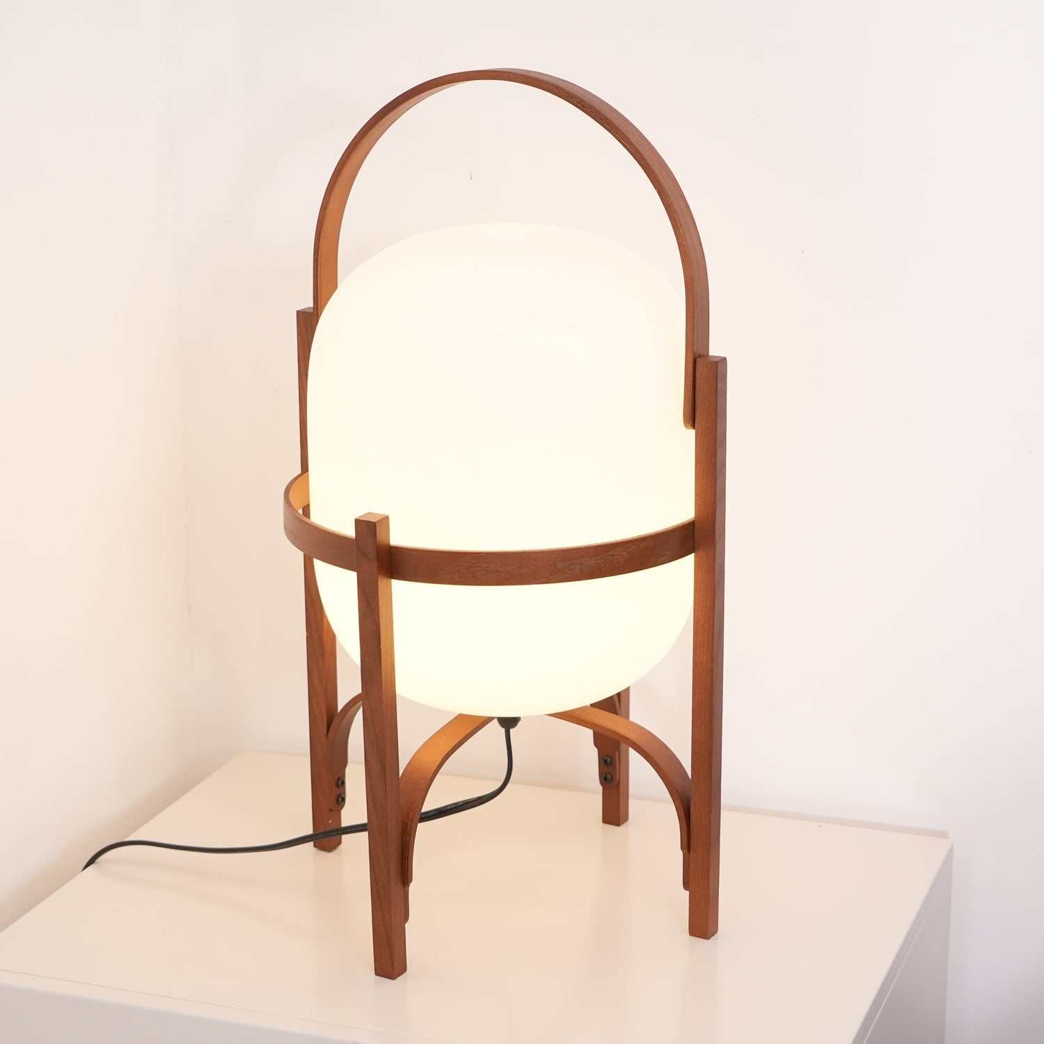 Faron Lantern Wood Table Lamp