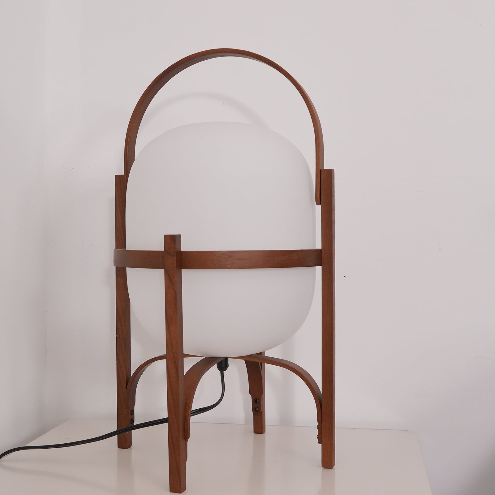 Faron Lantern Wood Table Lamp
