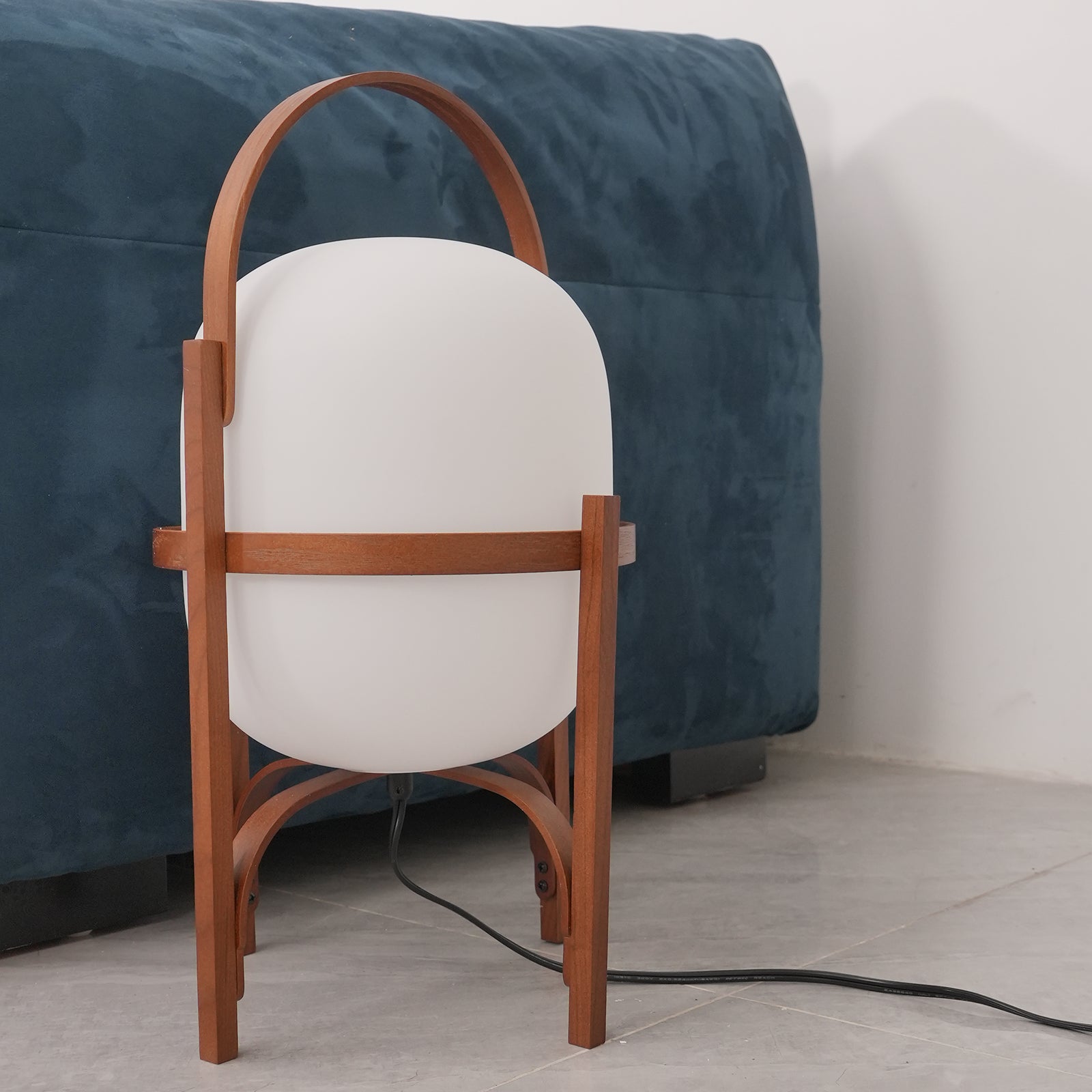 Faron Lantern Wood Table Lamp