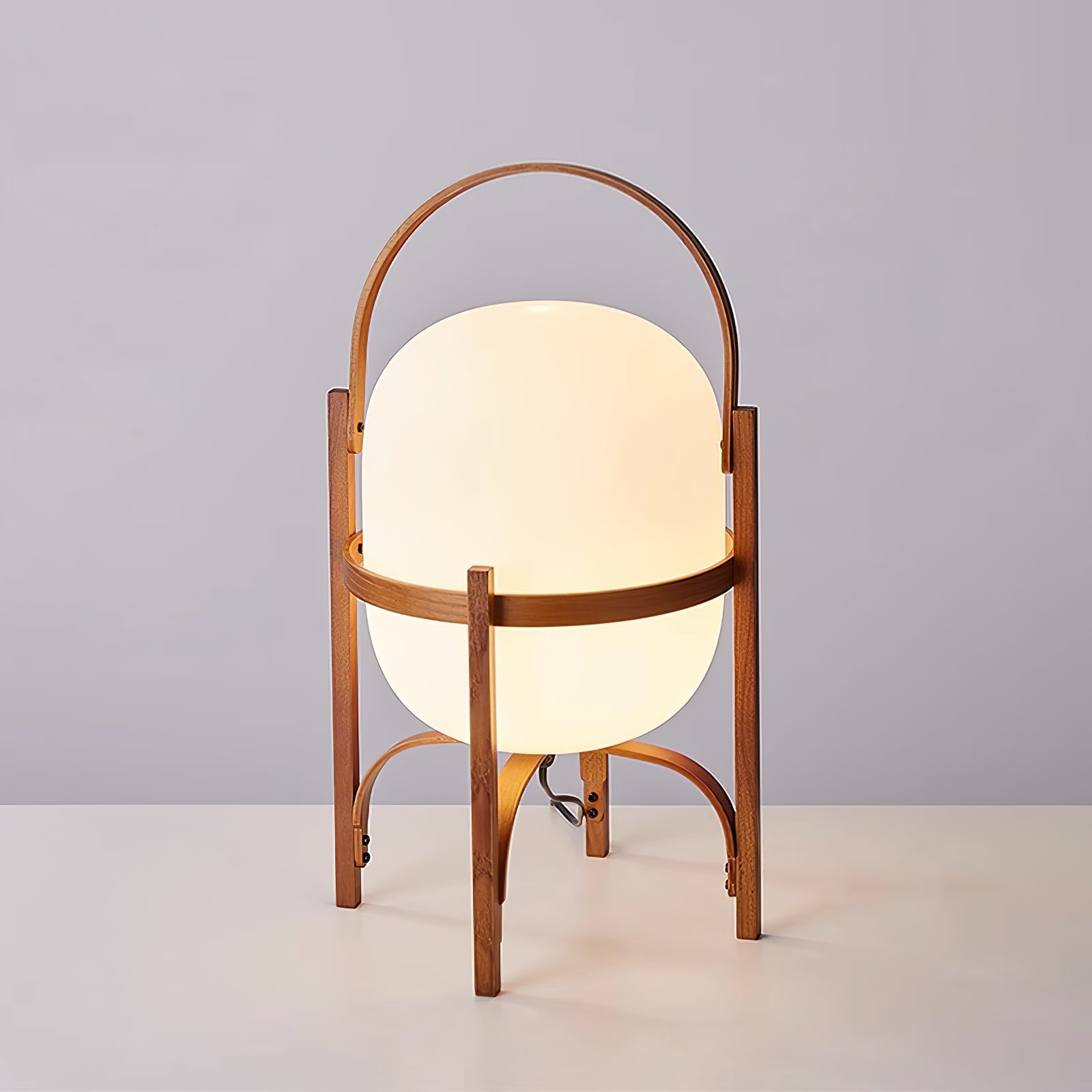 Faron Lantern Wood Table Lamp