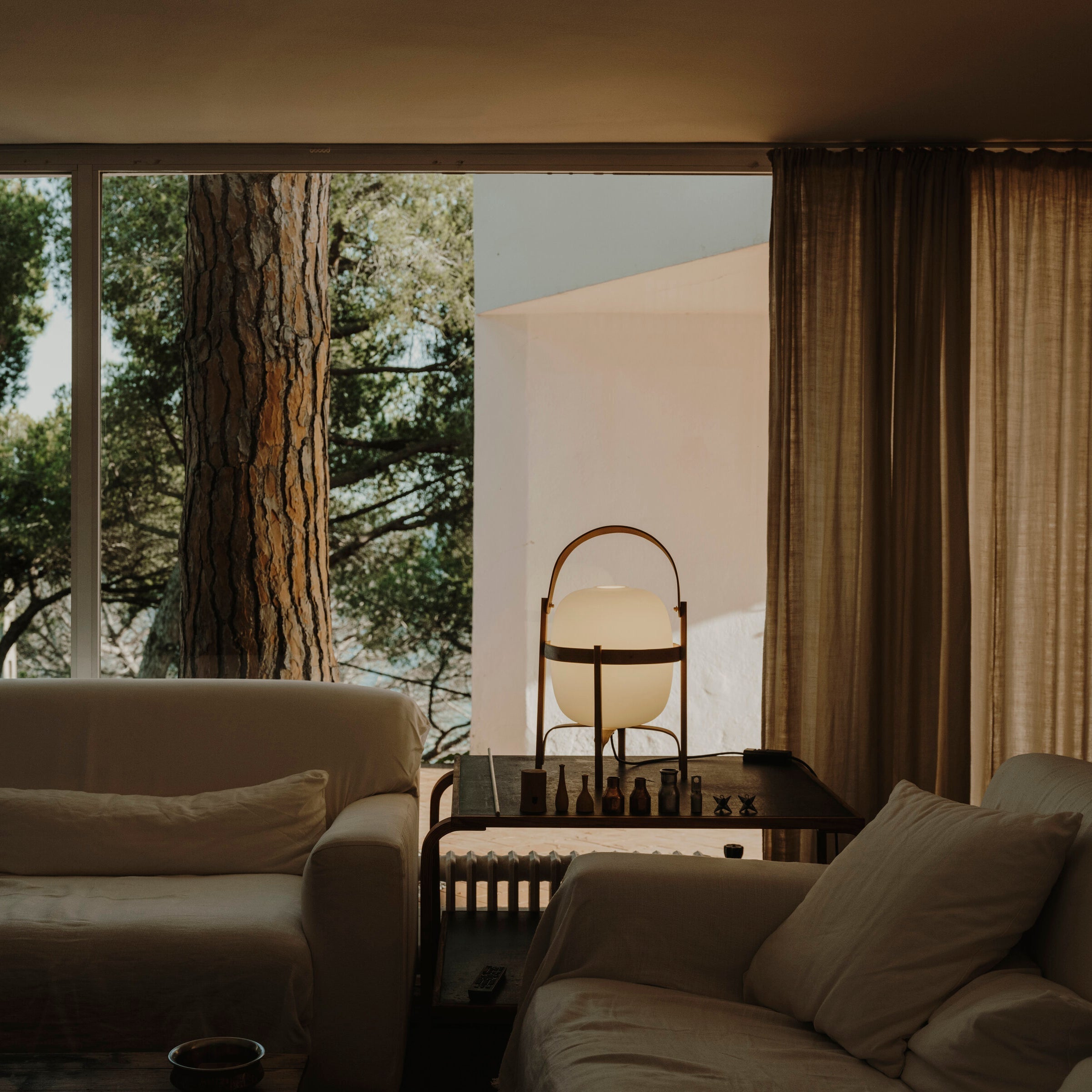 Faron Lantern Wood Table Lamp