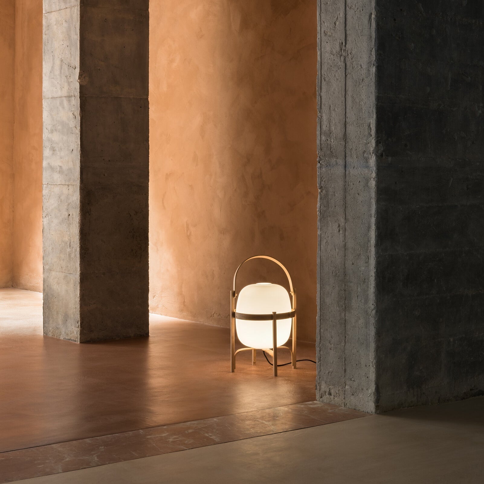 Faron Lantern Wood Table Lamp